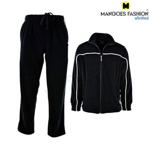 Ensemble de survêtement décontracté en velours délavé respirant pour homme, avec sweat à fermeture éclair et pantalon de survêtement doux et luxueux, poches ajustables - Product Image 2