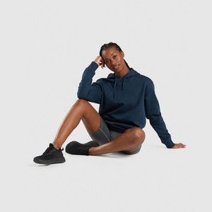 Sweat à Capuche Personnalisé 500 GSM en Relief Hommes Femmes 100% Coton Polaire Plus Size Lourd Gaufrage Surdimensionné à Capuche Sweat-shirt Vierge - Product Image 6