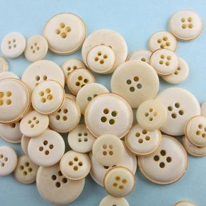 Boutons réels de couleur marron, 4 trous, bouton rond qui ne se fissure jamais, dos plat, placage Standard, maille de haute qualité, avancé - Product Image 2