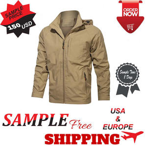 Veste de sport d'extérieur en polyester à logo personnalisé pour hommes coupe-vent imperméable de haute qualité pour la randonnée et la course à pied - Product Image 2