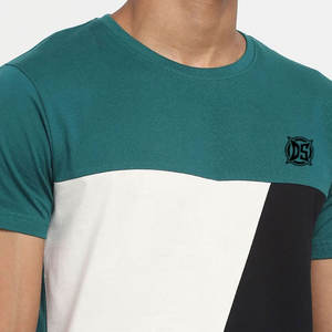 T-shirt pour homme 100% coton entièrement personnalisé Impression numérique Tissu tricoté teint en couleur unie Différentes tailles Forte demande - Product Image 5