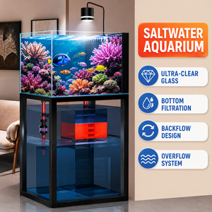 <span class=keywords><strong>Acquario</strong></span> in vetro Ultra trasparente personalizzato <span class=keywords><strong>con</strong></span> filtro a pozzetto inferiore - Product Image 1