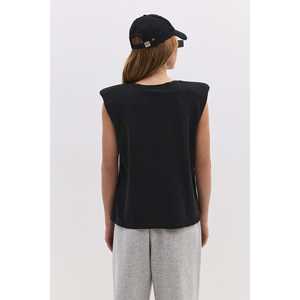 T-shirt sans manches décontracté avec détails déchirés, 100% coton - Product Image 6