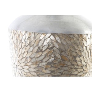 Meilleure vente, Vase en bambou en mosaïque gris argenté avec perles, vase de sol rond en bambou avec perles - Product Image 5