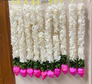 Guirnalda de hilo de loto de jazmín, colgante de pared, cuerda de fondo, decoración del hogar, decoración de festivales, cuerda decorativa, arte y artesanía - Product Image 1