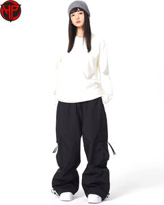 Pantalones de esquí transpirables impermeables para hombre al por mayor pantalones holgados negros de Snowboard pantalones de esquí para nieve ropa de esquí y nieve bolsillos con cremallera - Product Image 3