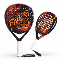Raket Tenis Pantai - Pegangan Serat Karbon Nylon 25.5x25.5cm, Berat 355g, Panjang 45.5cm, Diameter 13mm, Warna & Logo Dapat Disesuaikan