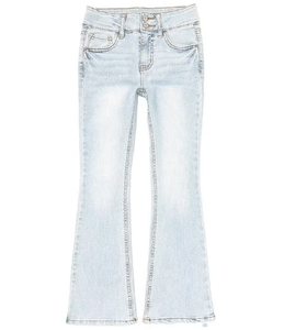 Pantalones Vaqueros de Mezclilla Ecológicos con Corte Ajustado y Estilo Flare, Teñidos, de Cintura Alta, Diseño Moderno y Personalizado para Mujer, Bangladesh - Product Image 4