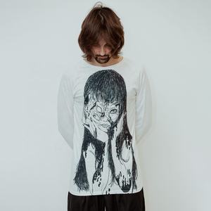 เสื้อยืดพิมพ์ลายกราฟิกแบบกำหนดเอง แขนยาวทรงหลวม เสื้อยืดโอเวอร์ไซส์แขนยาวสำหรับผู้ชาย เสื้อยืดผู้ชาย - Product Image 1