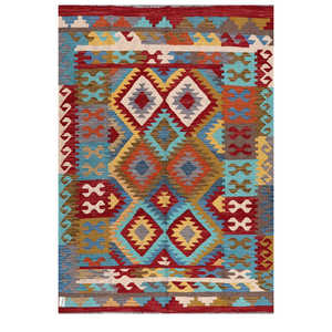 พรมกิลิม ไมมาณา อัฟกานิสถาน ขนาด 206 x 148 ซม. ผลิตภัณฑ์ผ้าทอ - Product Image 1