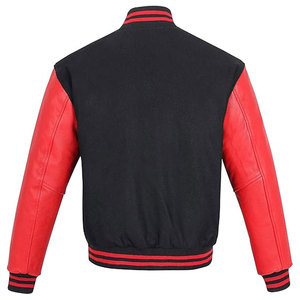 Chaqueta universitaria bordada con logotipo personalizado de alta calidad, personalice su propia chaqueta de béisbol, chaqueta con ribete de rayas gráficas para hombres - Product Image 6