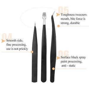 Pince à cils professionnelle pour extensions de cils Outil de pointe de précision pour l'isolement et le volume des cils Poignée antidérapante confortable - Product Image 4