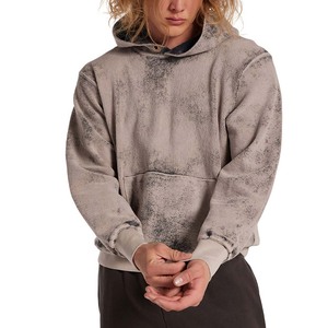 Sweats à capuche délavés pour hommes personnalisés coupe boxe Streetwear pull en coton lourd sweats à capuche vintage sweats à capuche livraison DDP - Product Image 1