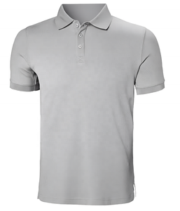 Polo en piqué de coton uni à manches courtes pour homme, coupe classique, décontracté, respirant, design tricoté, boutons sur le devant - Product Image 1