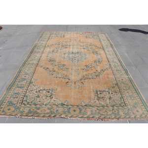Turkish Oversize Rug 6.9x10.2 ft, <b>Brown</b> Blue Ombr Rug <b>Wool</b> - Product Image 1