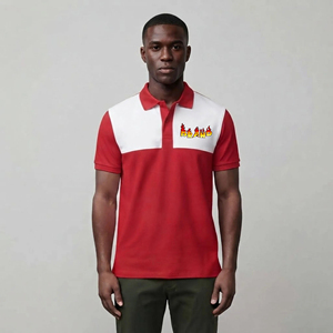Chemises polo pour hommes en coton 100% tricoté OEM/ODM, logo brodé personnalisé, couleur personnalisée, haute qualité, couleur unie, manches courtes - Product Image 1
