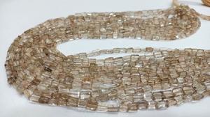 Cuentas lisas con forma de cojín liso de topacio marrón natural, hebra de topacio marrón imperial de 3-4mm de tamaño, cuentas largas de color marrón de 13 pulgadas - Product Image 3