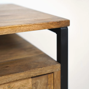 Mesita de Noche Moderna de Madera Natural para Dormitorio de Apartamento - Product Image 2