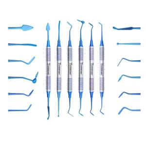 Kit d'instruments de restauration dentaire composite premium, ensemble de 6 instruments chirurgicaux de nettoyage et de restauration - Product Image 1