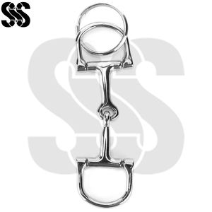Mors de cheval en acier inoxydable de haute qualité avec anneau en D, embout lisse, soutien latéral stable, confort durable pour l'équitation - Product Image 4