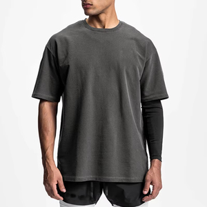 Venta al por mayor camiseta en blanco personalizada 100% algodón camiseta Logo hombres impresión lisa sublimación en blanco Casual hombres camisetas - Product Image 2