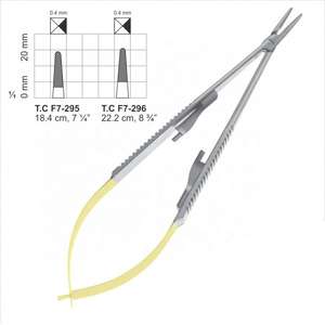 Porte-aiguille Kalt en acier inoxydable, manche plaqué or, forceps chirurgical en carbure de tungstène, ensemble d'instruments médicaux de haute qualité CE - Product Image 1
