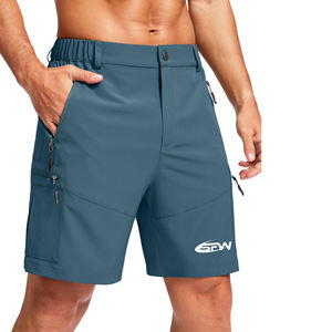 Shorts de sport d'été pour hommes, séchage rapide, double couche, respirant, shorts de course à pied, motif extensible, confort, taille élastique - Product Image 1