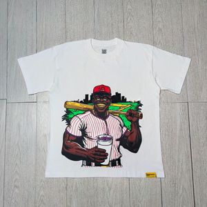 Calidad superior de gran tamaño escaneable Drop Shoulder Mens manga corta algodón impreso de alta calidad - Product Image 1