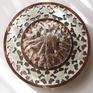 Bandeja con incrustación de madera para decoración de pantalla de Ramadán, bandeja decorativa de servicio estándar de alta calidad, con grabado de mopa, basado en diseño gulf - Product Image 4