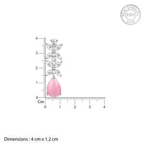 ต่างหูห้อยเพทายสีเงินสุดวิเศษเครื่องประดับแฟชั่น - Product Image 5