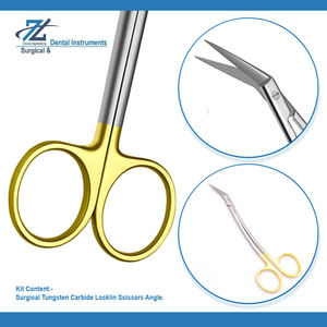 Tijera Locklin doblada, tijera de Cirugía de disección afilada curvada carburo de tungsteno TC instrumento quirúrgico estándar de calidad alemana - Product Image 3