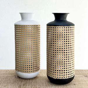 Rotin tissé à la main grand panier à linge herbe de mer panier Pots panier jonc de mer Pot de fleur avec poignée tissé à la main intérieur - Product Image 6