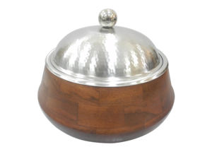 Ensemble de 3 casseroles décoratives gravées à la main au nouveau design attrayant serveur isolé servant des aliments marmite - Product Image 4