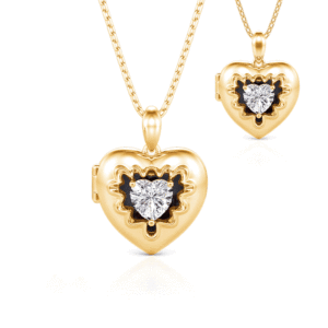 Jeulia Personalized Heart Photo <b>Locket</b> Necklace with Birthstone - Product Image 1