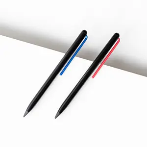 Pensil aluminium Grafeex desain baru buatan Italia dengan klip oranye biru dan Logo kustom Ideal untuk hadiah promosi