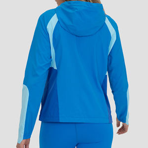 Conjunto de chaqueta y pantalón cortavientos de secado rápido para mujer, 2 uds., pantalones cortos transpirables de talla grande en contraste, conjunto cortavientos de nailon unisex - Product Image 4