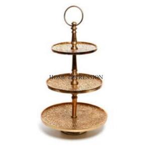 Customized Shape Pure Brass Antique <b>Cake</b> <b>Stand</b> With Brass Knob and Glass <b>Dome</b> Admirable Designing Handmade Fancy <b>Cake</b> <b>Stand</b> - Product Image 3
