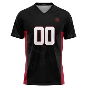 Camisetas de Fútbol Americano Personalizadas al por Mayor, Transpirables, de Verano, que Absorben la Humedad, Impresión Digital Moderna de Primera Calidad, Manga Corta, 100% - Product Image 5