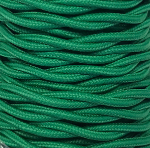 Striscia di 5 metri. Cavo decorativo in tessuto intrecciato verde opaco (CABEXT2P15) - Product Image 1