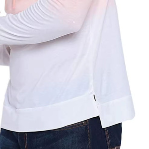 เสื้อฮู้ดแขนยาวผ้าฟลีซผ้าฝ้าย100% สีไล่ระดับน้ำหนักเบาพร้อมฮู้ดเชือกรูดแฟชั่นสตรีทแวร์ของผู้ชาย - Product Image 5