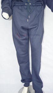 Ensemble de survêtement bleu marine personnalisé pour équipe, tenue de sport, jogging, 100 % coton biologique, délavage à l'acide, séchage rapide, respirant, fabricant - Product Image 4