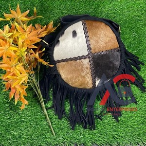 Bolso bandolera de piel de vaca de nuevo estilo occidental, colección elegante de bandolera con flecos, bolsos redondos de hombro para mujer - Product Image 1