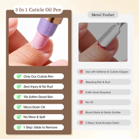 Stylo à Huile Professionnel 3-en-1 Portable pour Cuticules : Élimine les Peaux Mortes, Redonne Brillance, Répare les Peaux Sèches et Hydrate les Bords des Ongles