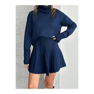 Maglione a collo alto da donna Set di maglieria abito comodo ed elegante - Product Image 2