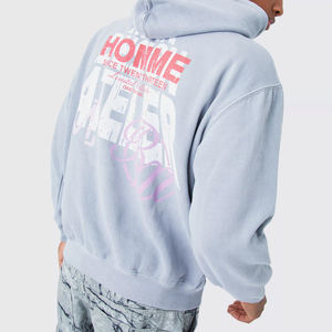 Último diseño de peso pesado Vintage Logo impreso hombres sudaderas con capucha/último estilo mejor precio Casual Wear hombres sudaderas con capucha - Product Image 2