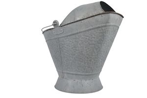 Cubo de carbón galvanizado de alta calidad con gran capacidad de almacenamiento de cenizas diseñado para hogares con interiores rústicos clásicos - Product Image 4