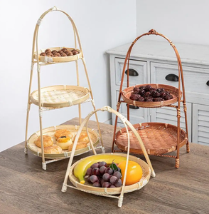 Cesta de Bambú de Varios Niveles - Soporte Plegable para Comedor y Almacenamiento - Product Image 4