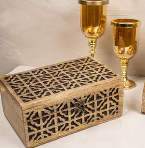 กล่องไม้ทรงกลมทำด้วยมือตามสั่งจากที่แขวนผนังอะคาเซียมมะม่วงศิลปะการแกะสลักด้วยมือจากงานฝีมือ - Product Image 6