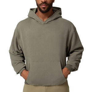 Sweats à capuche personnalisés Nouveaux sweats à capuche épais et épais OEM avec logo Chandails à capuche surdimensionnés en polaire de velours super doux avec logo - Product Image 5