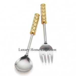 Vaisselle de table Ustensiles de cuisine Couverts en acier inoxydable Lot de 5 couverts avec poignée en fonte aspect royal Fournitures de cuisine - Product Image 4